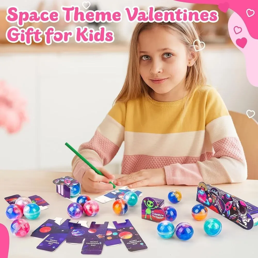 30 Pack School Gifts for Kids Galaxy Slime Ball Kits w/ Cards NEW